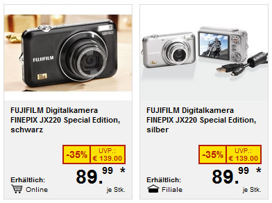Fujifilm JX 220 Special Edition schwarz, silber